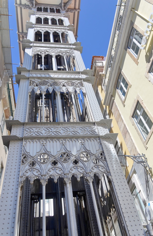 26 - The Santa Justa Lift (Elevador de Santa Justa), an ornate neo-gothic iron elevator located in Lisbon